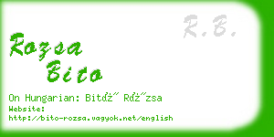 rozsa bito business card